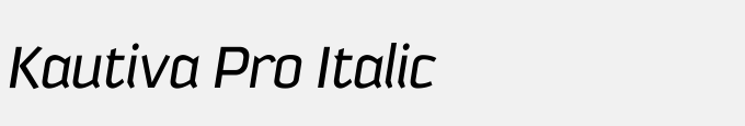 Kautiva Pro Italic